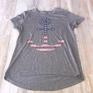 ❤️Lol Vintage Red White Blue Anchor T-Shirt Size M